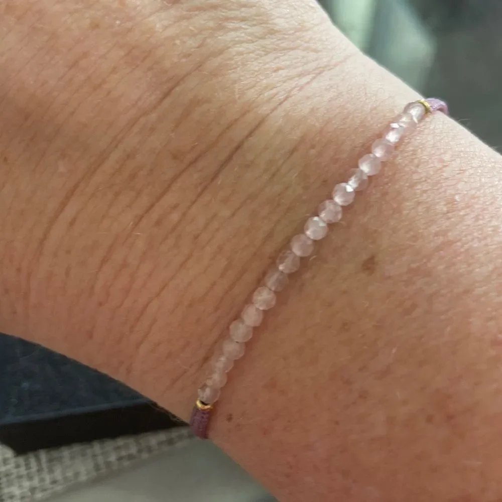 Veronica Antonucci bracelet pull tye light purple NWT